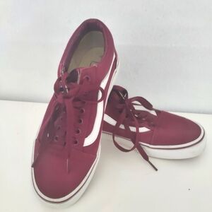 VANS Premium Burgundy Size 6.5 Men Women's 8 In Very Good Condition